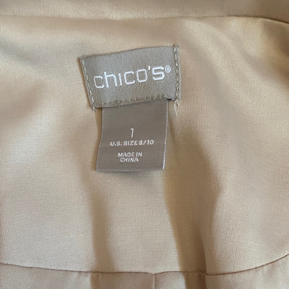 CHICO’S Cream Button-Front Lightweight Jacket - Picture 10 of 10